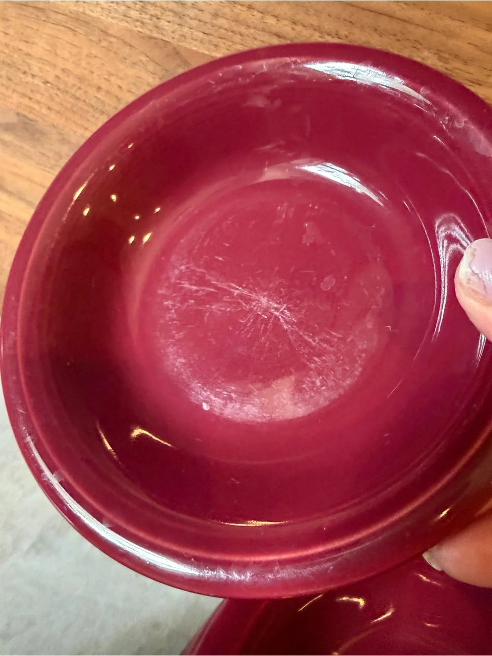 Fiesta fruit /dessert/sauce bowls x6 Maroon red Cinnabar RETIRED